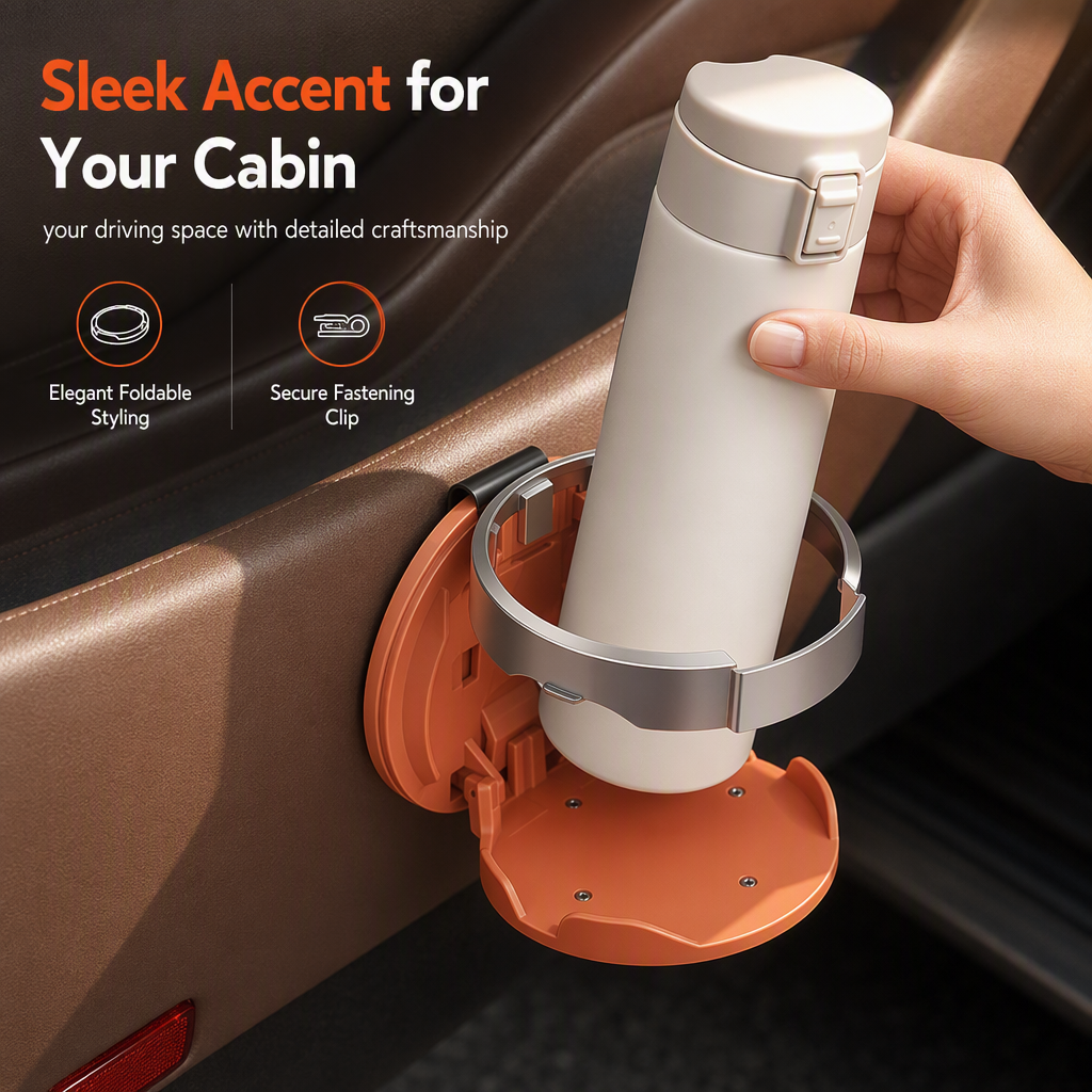 🎁 Last Day 50% OFF✨Universal Foldable Car Cup Holder with Hook