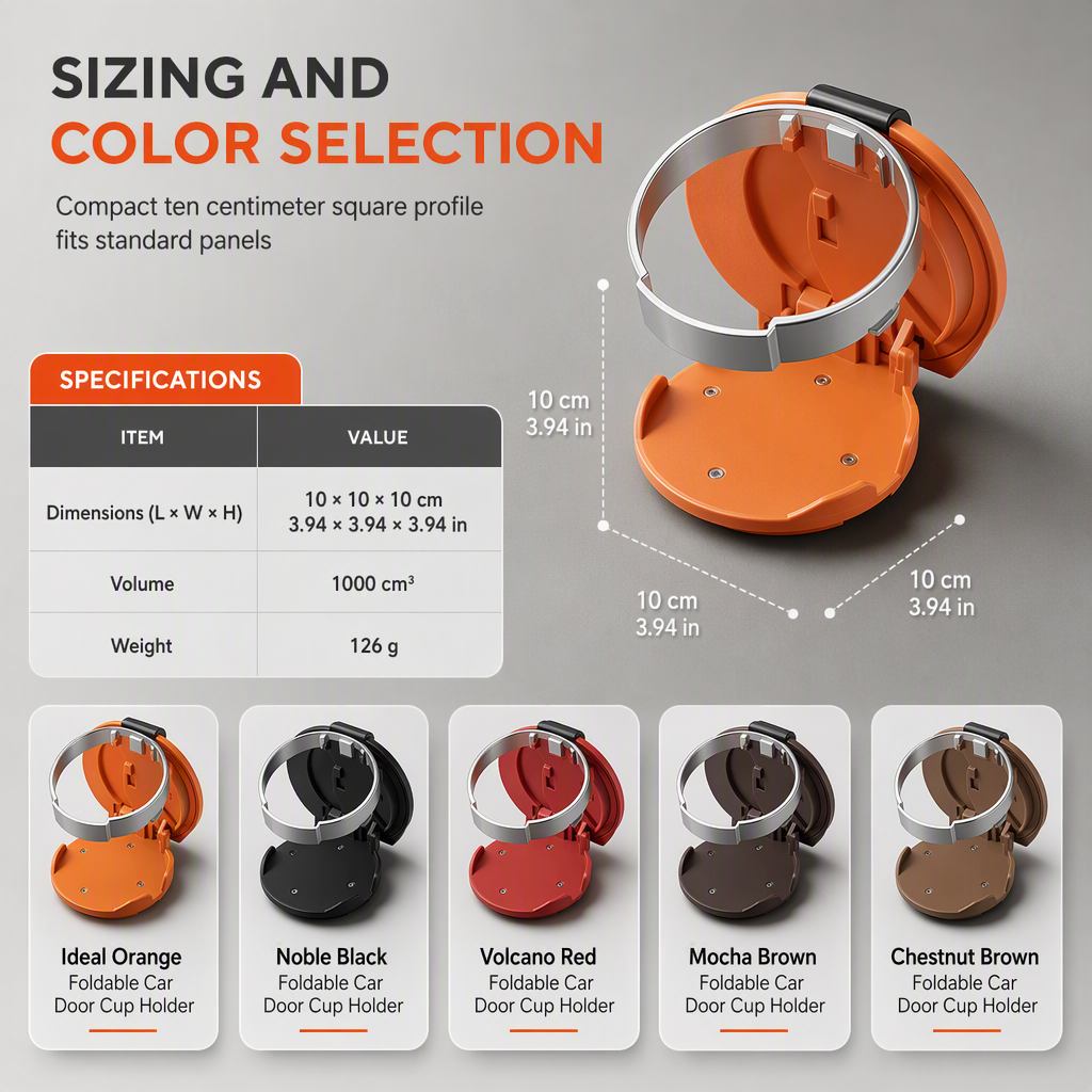 🎁 Last Day 50% OFF✨Universal Foldable Car Cup Holder with Hook