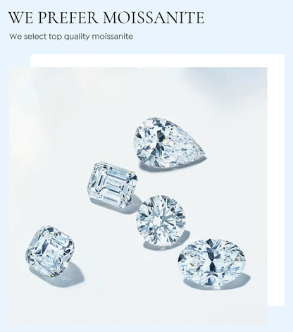 Moissanite 0.5-1ct Round Stud Earrings 925 Sterling Silver Wedding Jewelry